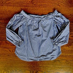J Crew off the shoulder shirt